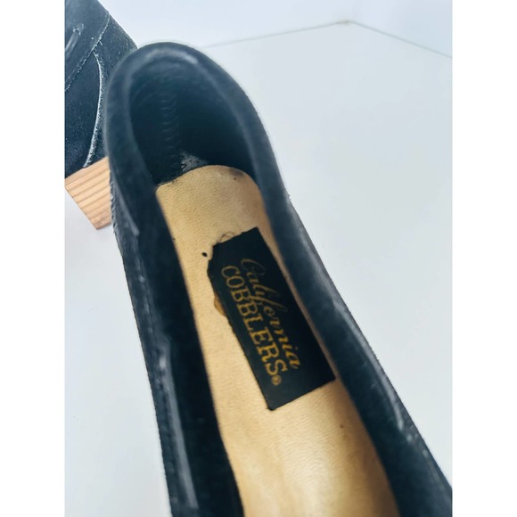 1970s Suede wood Block Heel Pumps By California Cobblers‎ - Picture 4 of 5